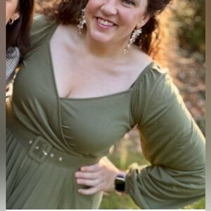 ASOS Olive green midi dress